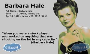 Celebrities who Passed away in 2017 Barbara Hale Quote